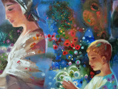 Abstract oil painting Summer Night's Love Anatoly Tarabanov