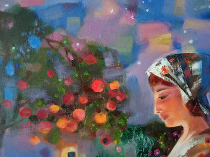 Abstract oil painting Summer Night's Love Anatoly Tarabanov