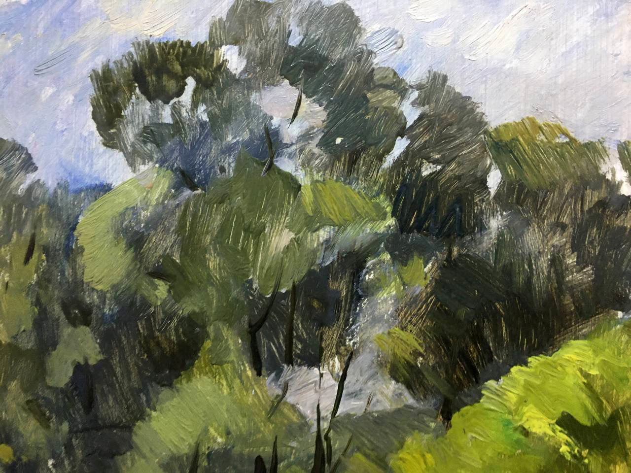 Oil painting Windy day Bloshenko Anatoly Mikhailovich