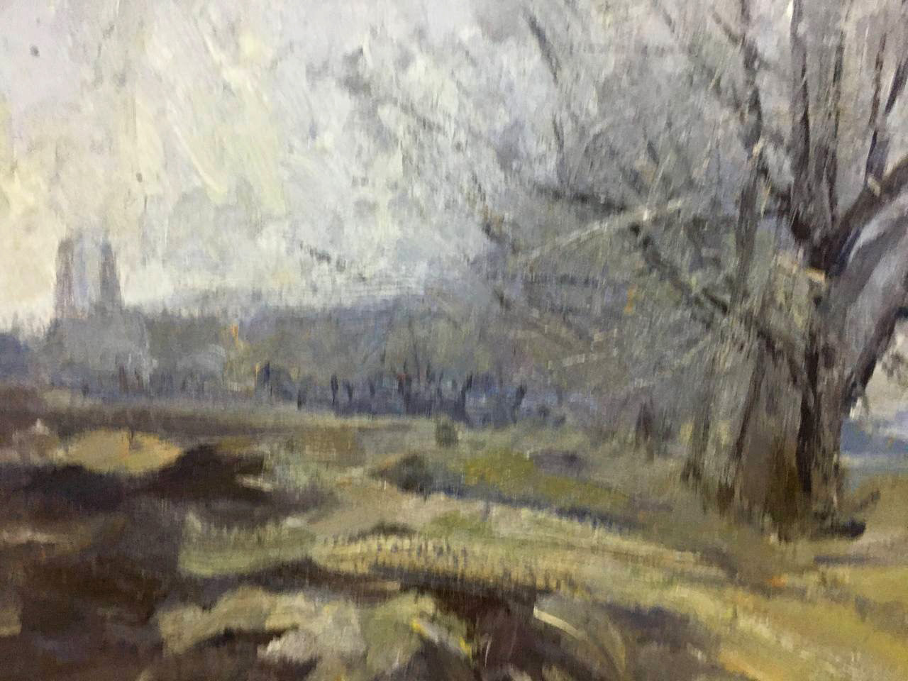 Oil painting It's a nasty day Bloshenko Anatoly Mikhailovich