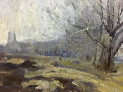 Oil painting It's a nasty day Bloshenko Anatoly Mikhailovich