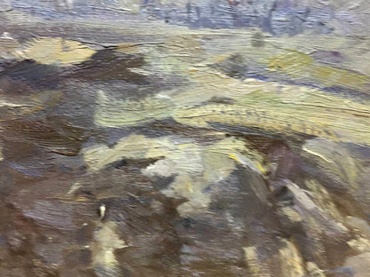 Oil painting It's a nasty day Bloshenko Anatoly Mikhailovich