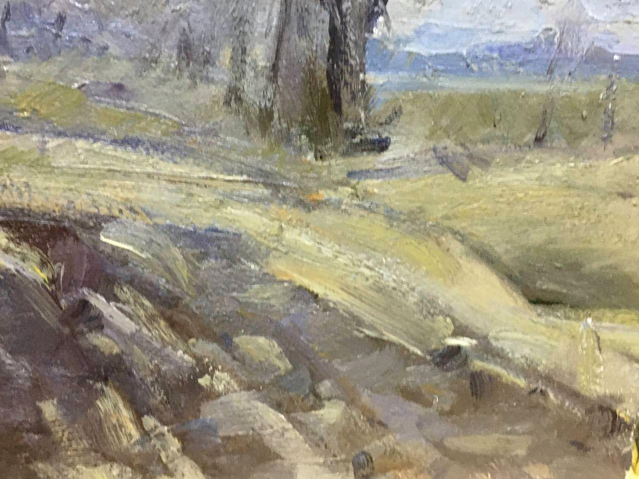 Oil painting It's a nasty day Bloshenko Anatoly Mikhailovich