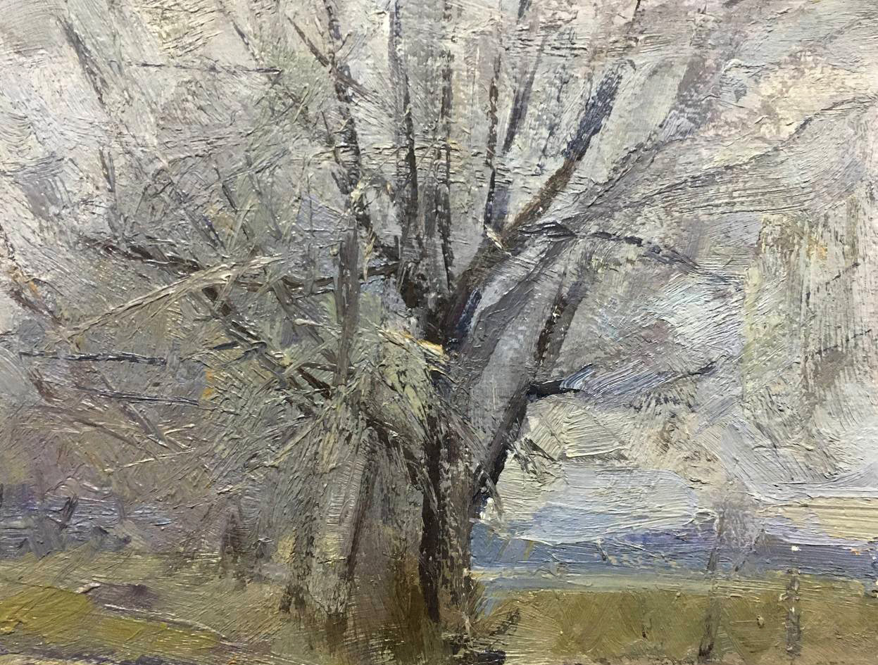 Oil painting It's a nasty day Bloshenko Anatoly Mikhailovich