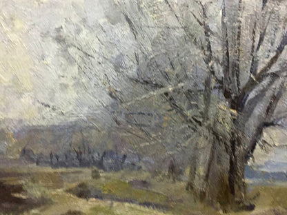 Oil painting It's a nasty day Bloshenko Anatoly Mikhailovich