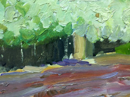 Oil painting Street in flowers Bloshenko Anatoly Mikhailovich