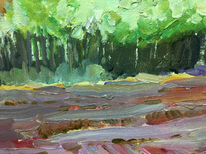 Oil painting Street in flowers Bloshenko Anatoly Mikhailovich