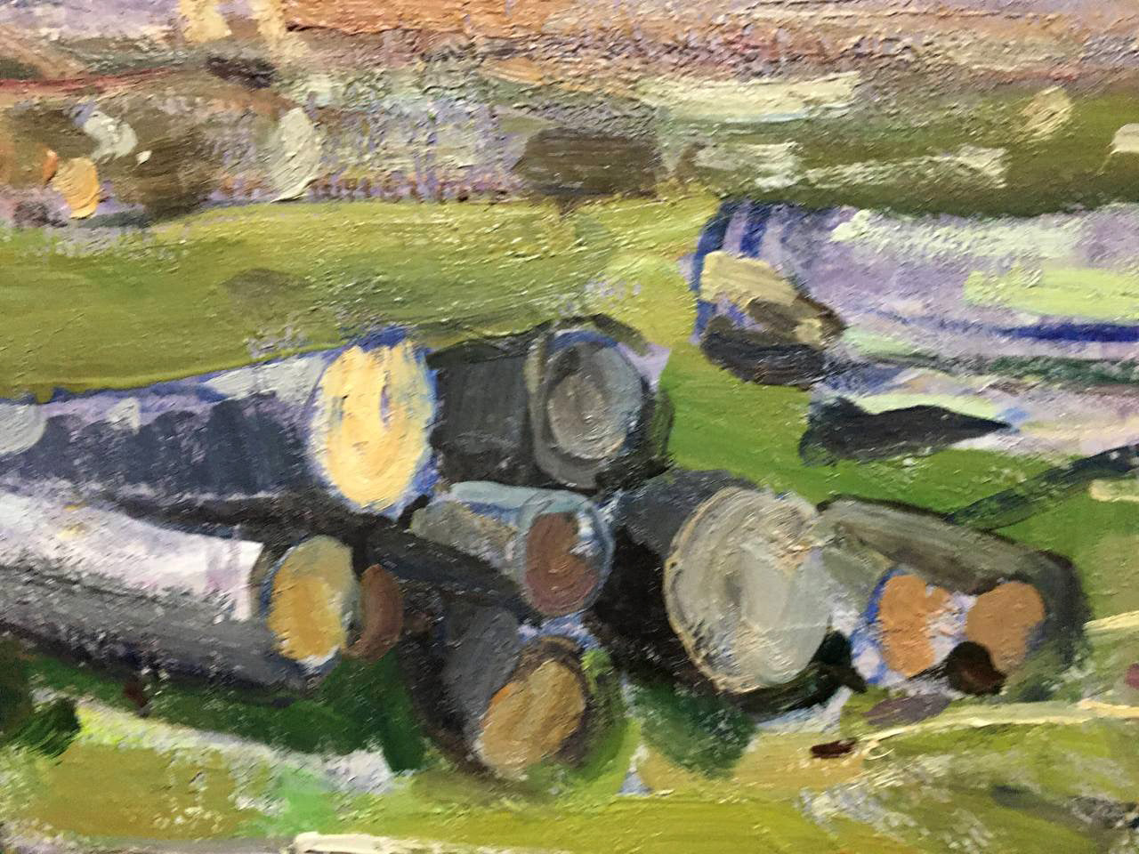 Oil painting Logs Bloshenko Anatoly Mikhailovich