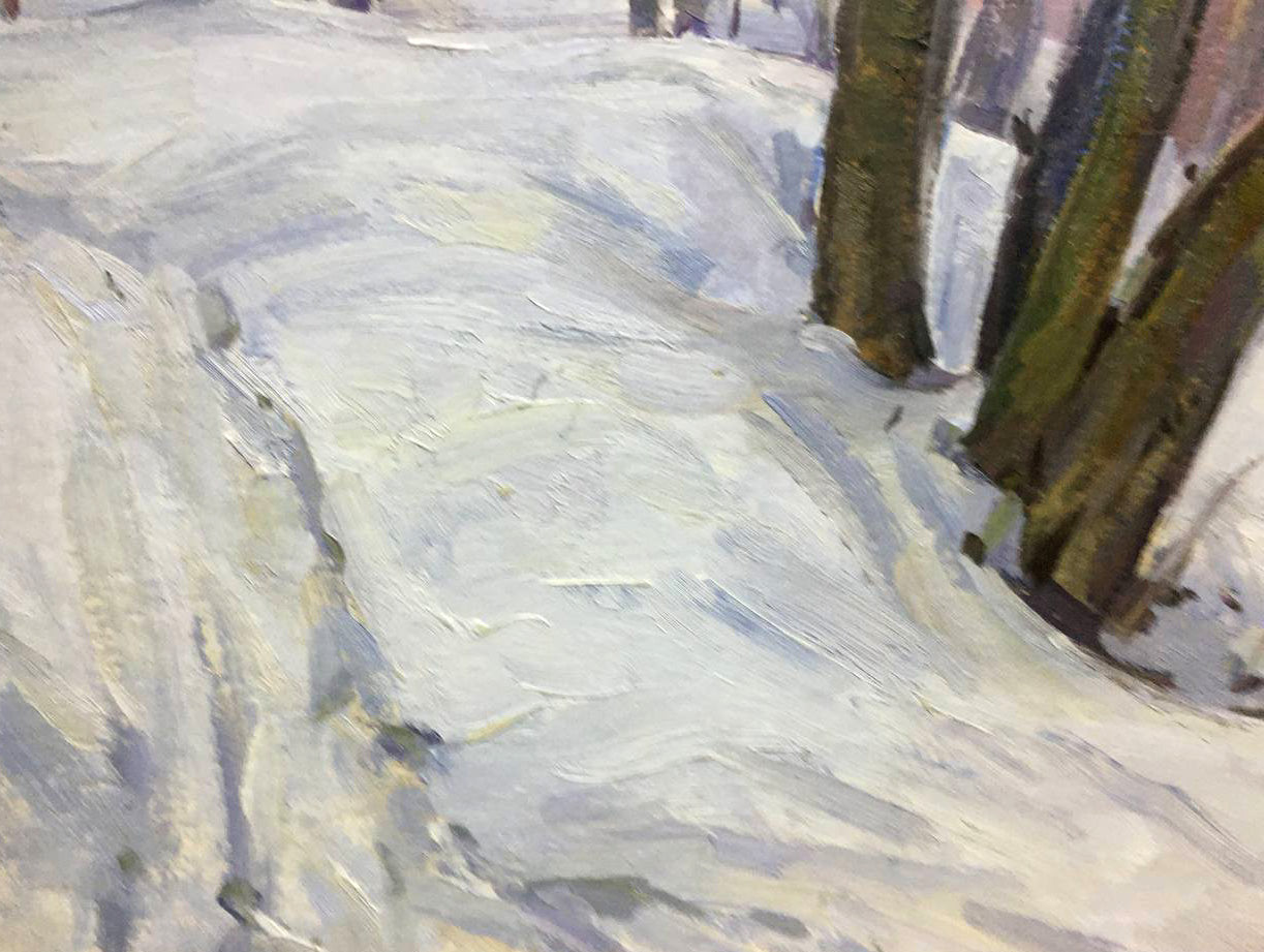 Oil painting Winter forest Bloshenko Anatoly Mikhailovich