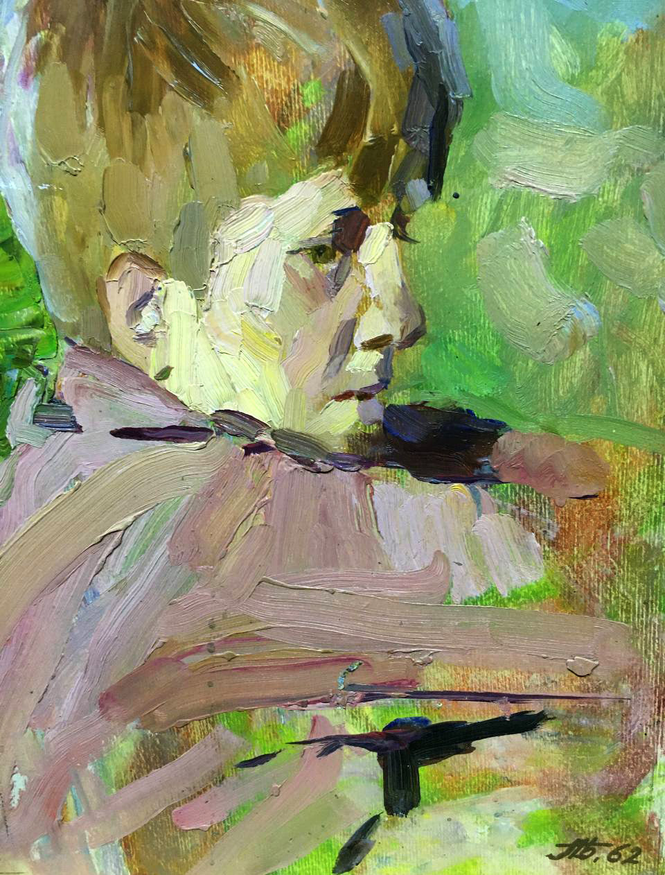Oil painting Boy portrait Bloshenko Anatoly Mikhailovich
