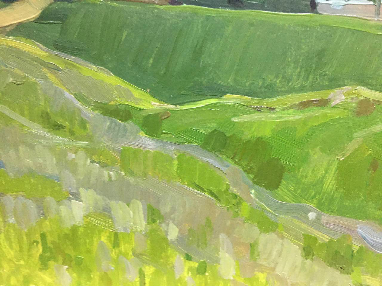 Oil painting Outskirts of the village Bloshenko Anatoly Mikhailovich