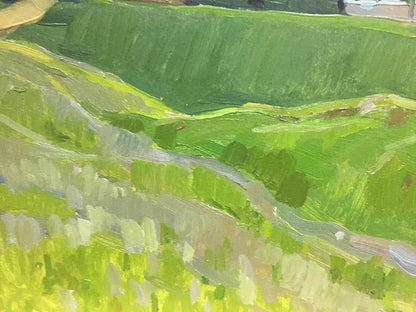 Oil painting Outskirts of the village Bloshenko Anatoly Mikhailovich