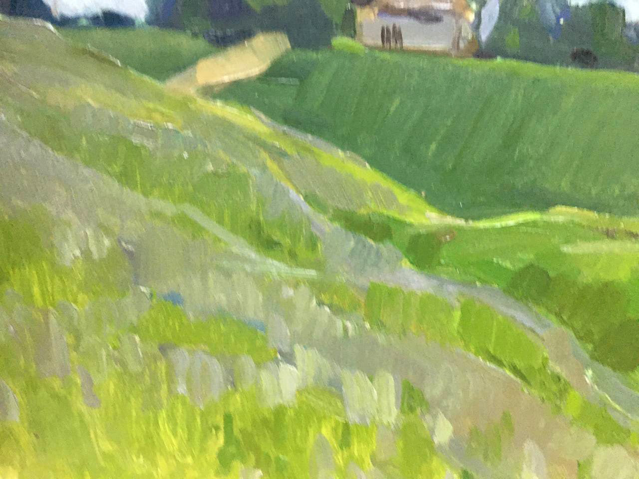 Oil painting Outskirts of the village Bloshenko Anatoly Mikhailovich