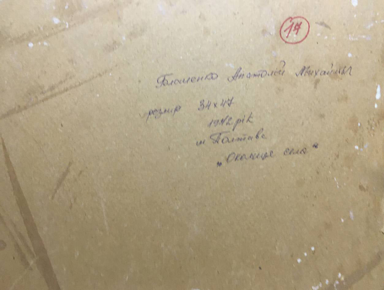 Oil painting Outskirts of the village Bloshenko Anatoly Mikhailovich