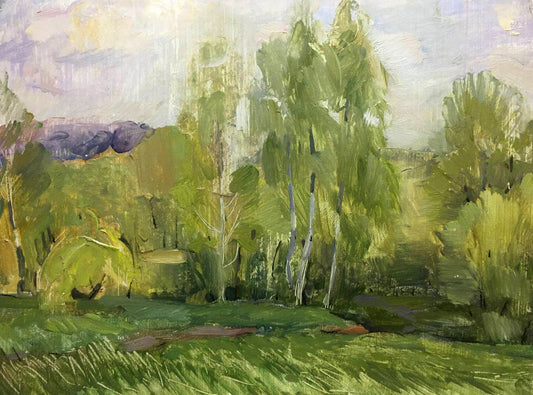 Oil painting The first rays of the sun Bloshenko Anatoly Mikhailovich