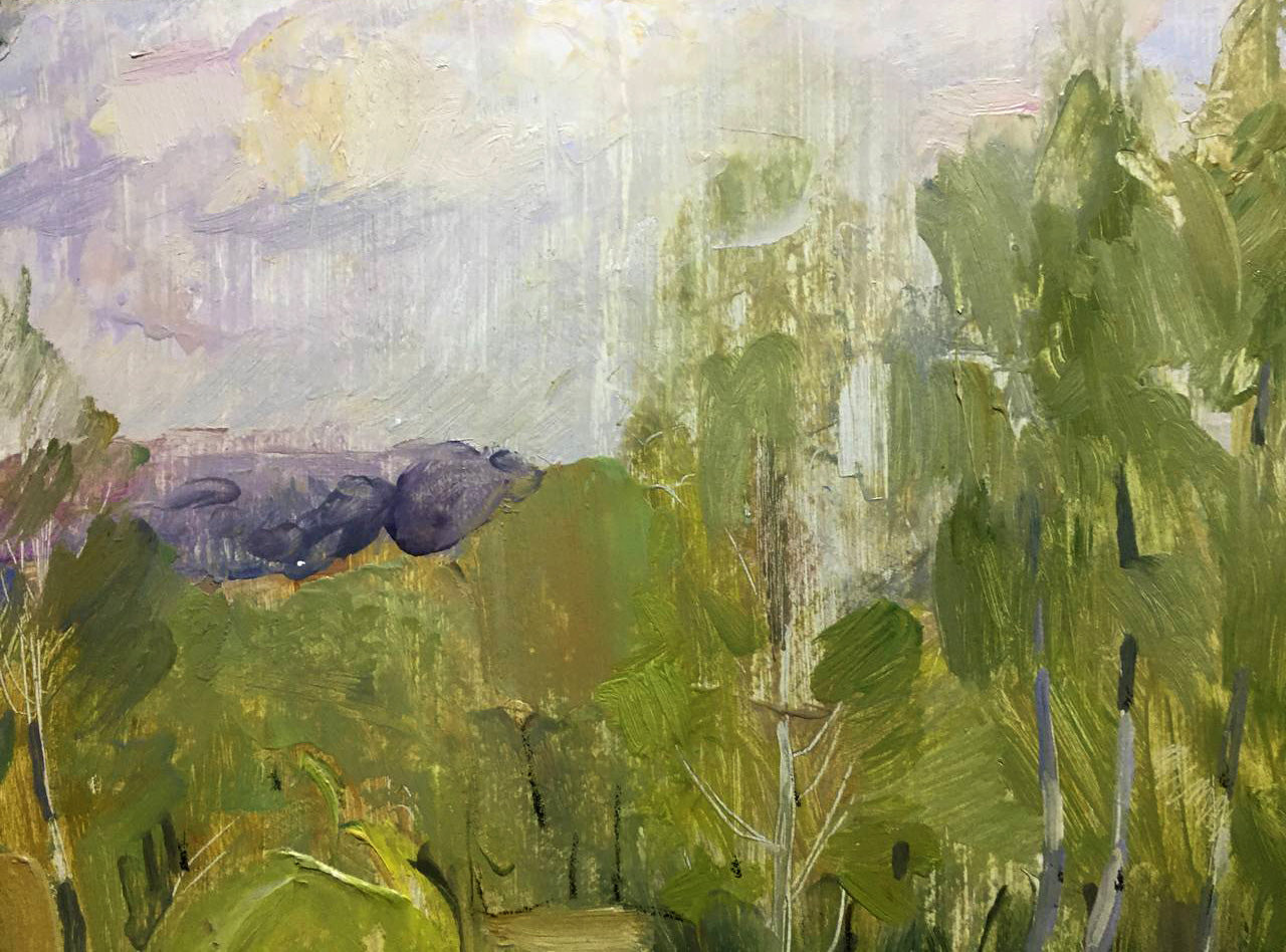 Oil painting The first rays of the sun Bloshenko Anatoly Mikhailovich