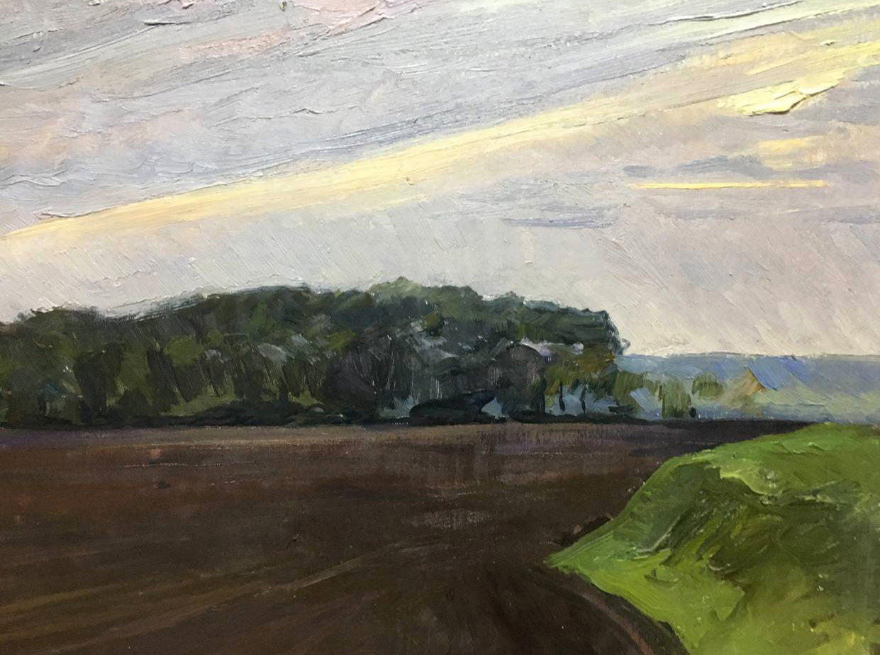 Oil painting It is getting dark Bloshenko Anatoly Mikhailovich