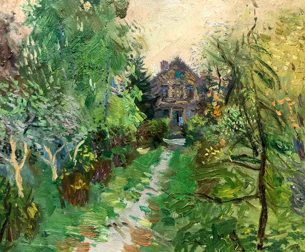 Oil painting House in the woods Zaretskyi Viktor