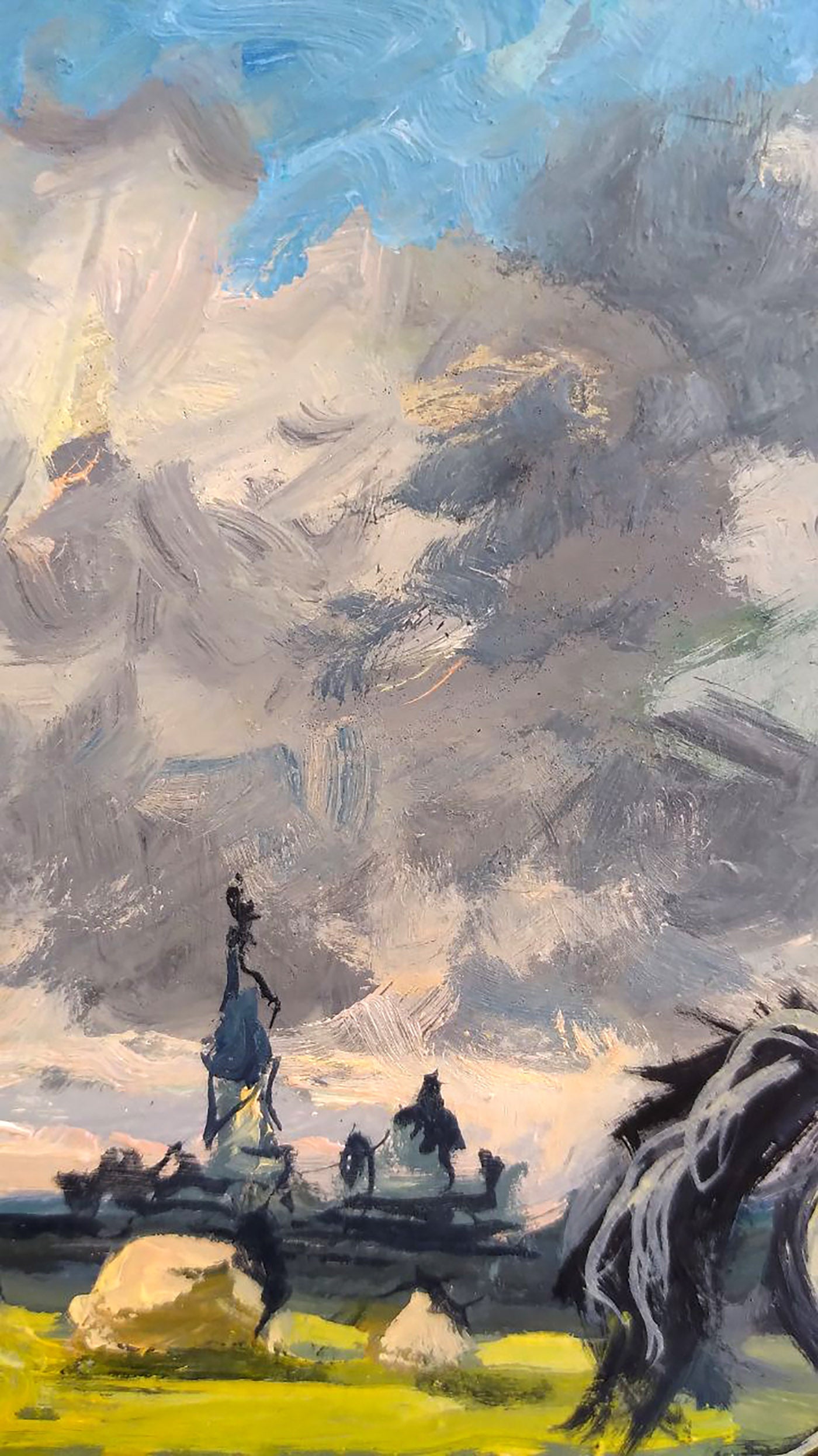 Oil painting Riders Unknown author