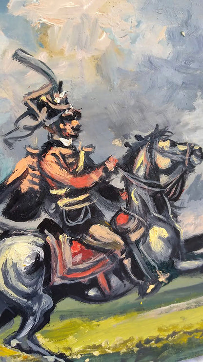 Oil painting Riders Unknown author