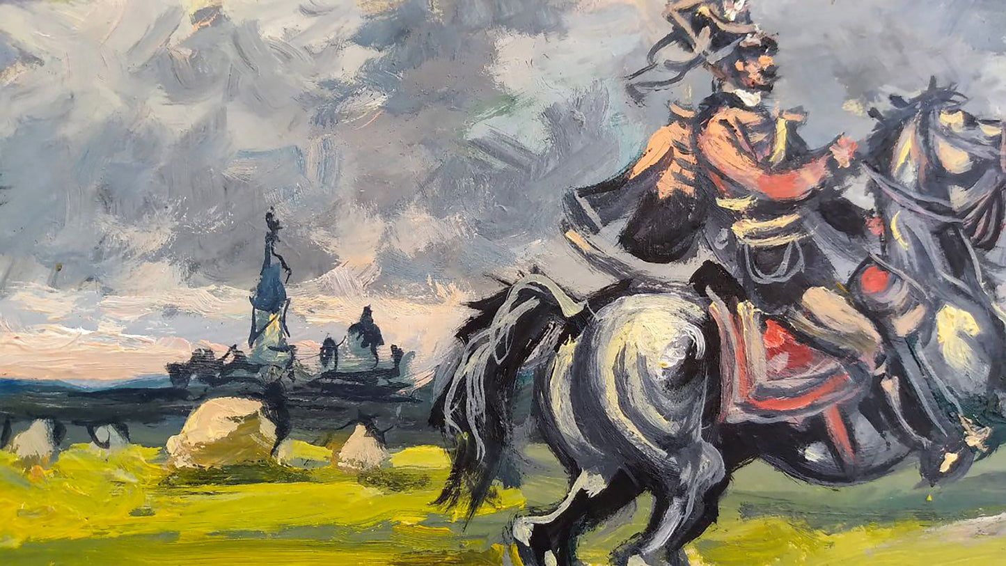Oil painting Riders Unknown author