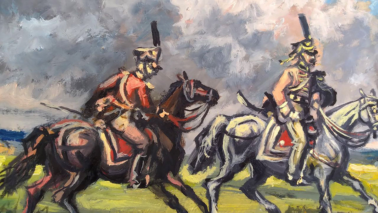 Oil painting Riders Unknown author