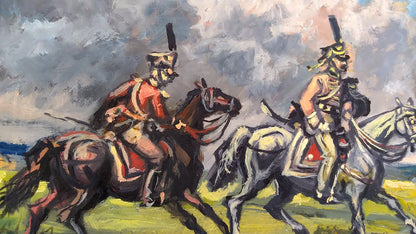 Oil painting Riders Unknown author