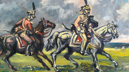 Oil painting Riders Unknown author
