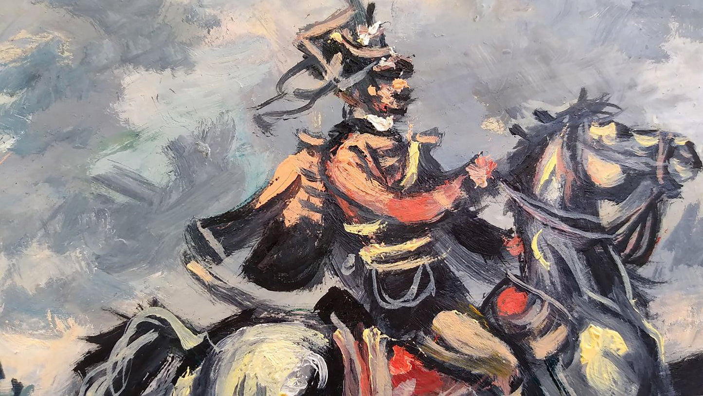 Oil painting Riders Unknown author