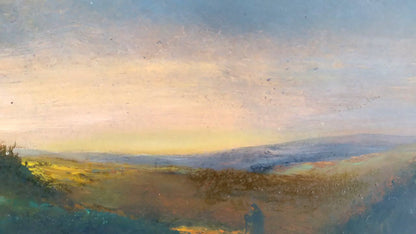 Oil painting Evening landscape Unknown author