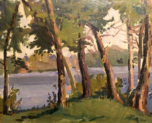 Oil painting On the shore Voloshin Mikhail Polikarpovich