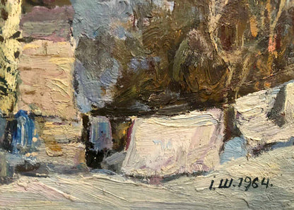 Oil painting Winter evening Shapoval Ivan Leontievich