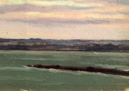 Oil painting On the shore Karmanov N. D.