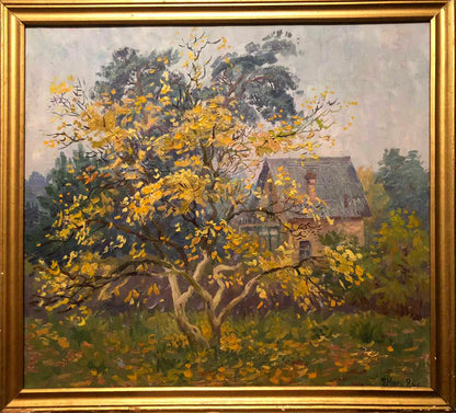 Oil painting In the garden Elena Genrikhovna Nechiporenko