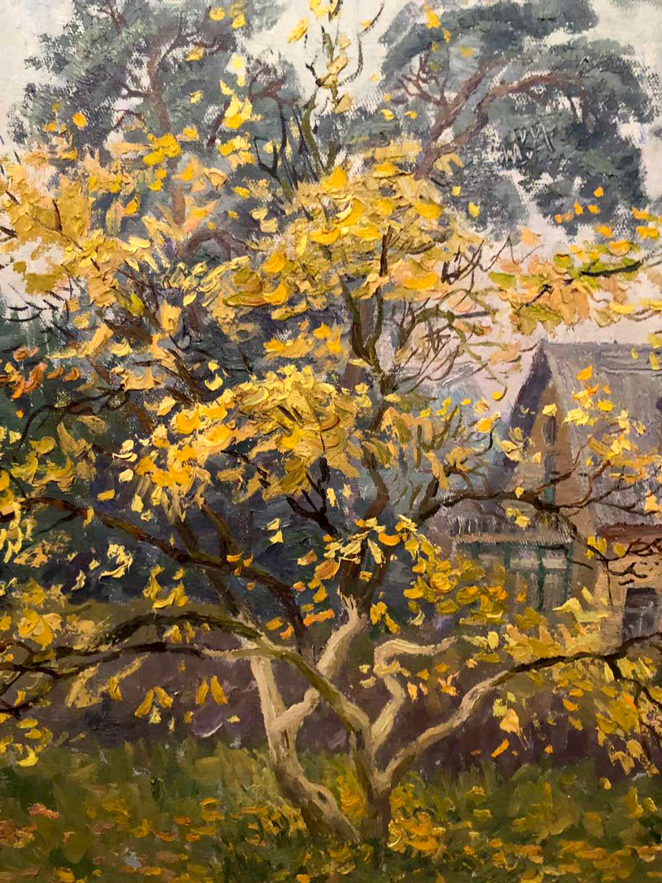 Oil painting In the garden Elena Genrikhovna Nechiporenko