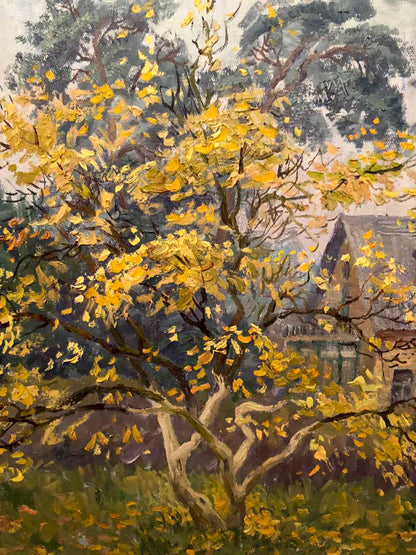 Oil painting In the garden Elena Genrikhovna Nechiporenko