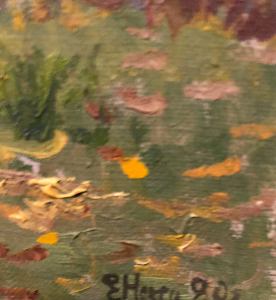 Oil painting In the garden Elena Genrikhovna Nechiporenko