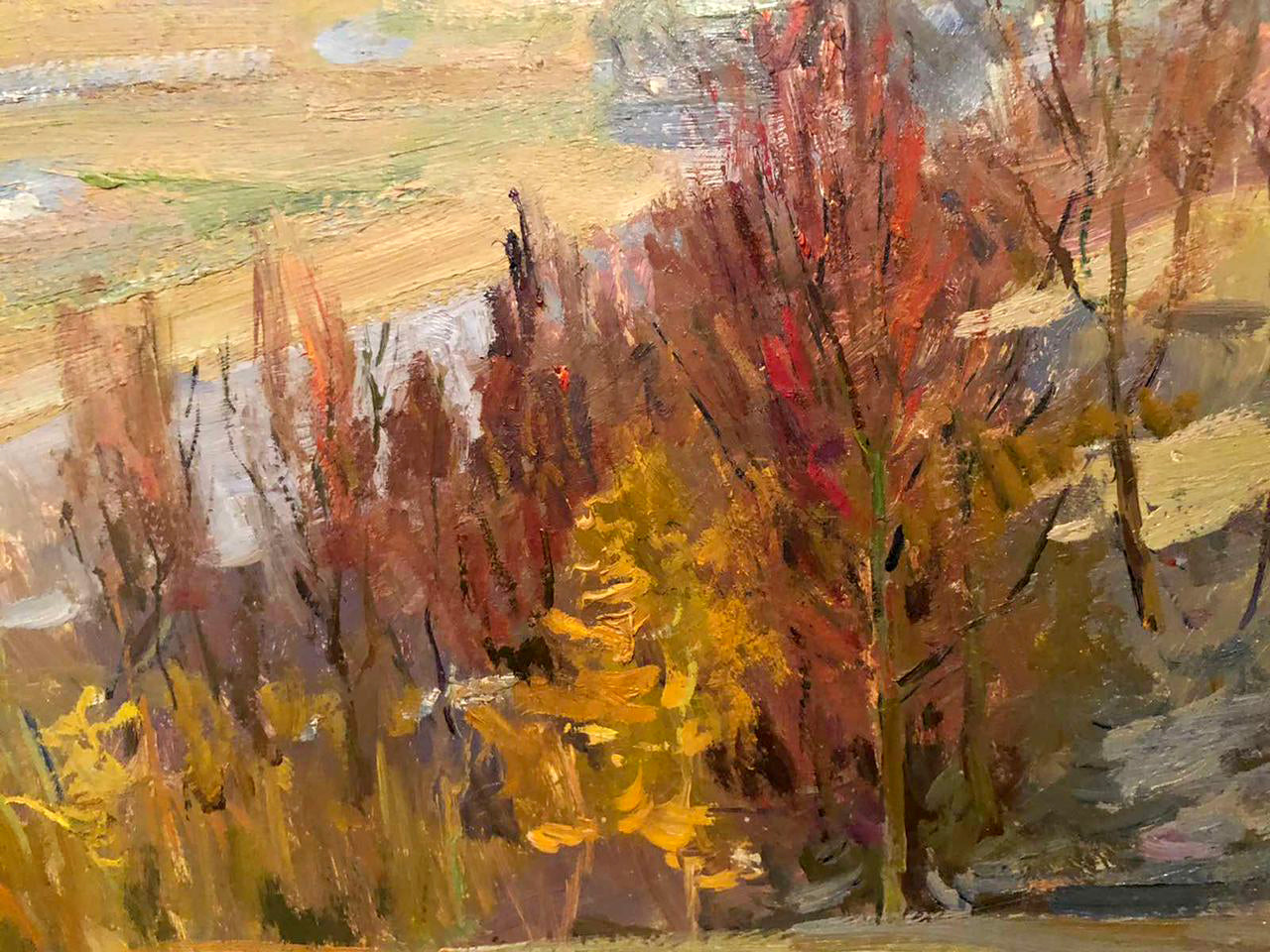 Oil painting Last snow Kogan-Shats Matvey Borisovich