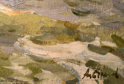 Oil painting Spring sea Strelov Arkady Efimovich