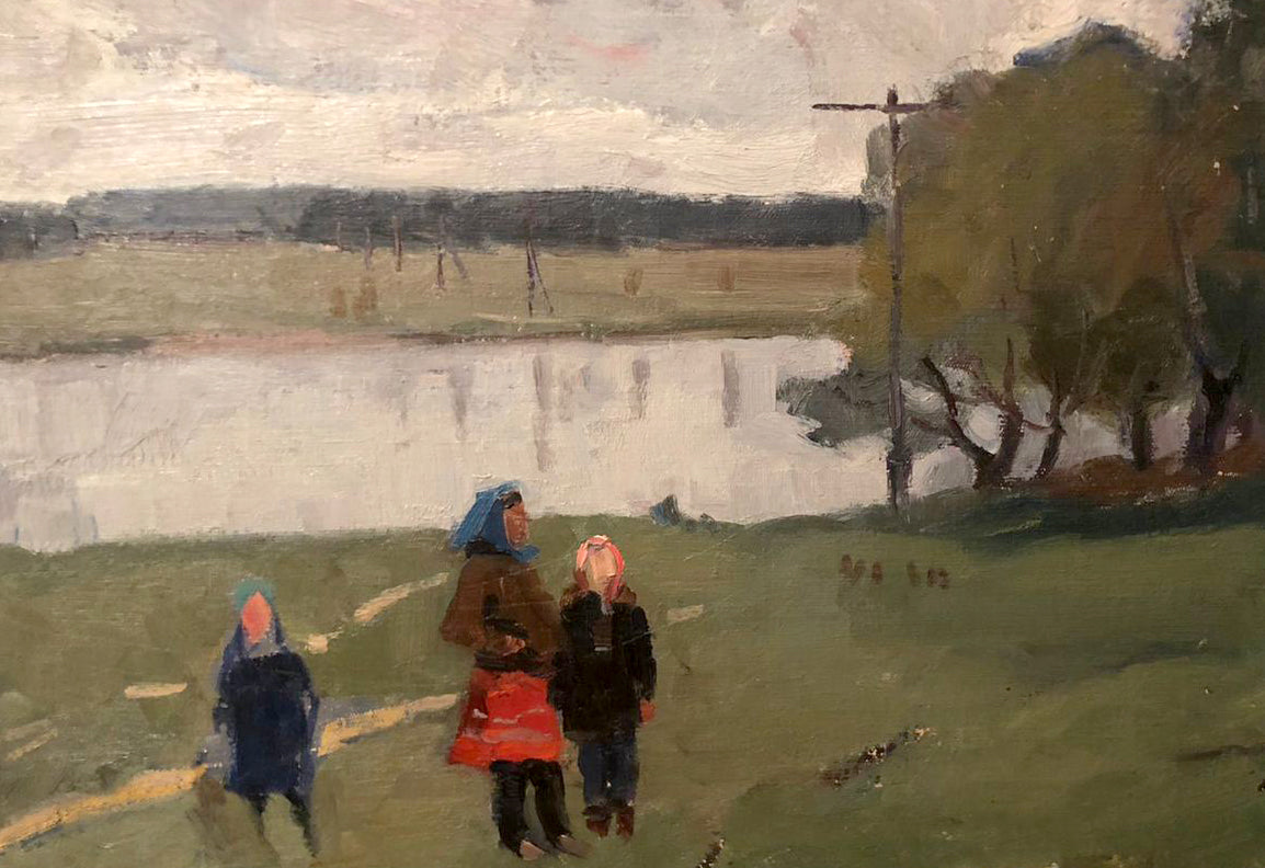 Oil painting It's a nasty day Khrustalenko Nikolai Alexandrovich