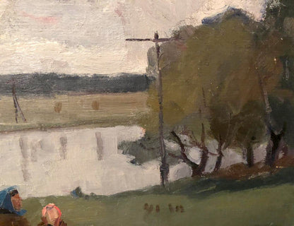 Oil painting It's a nasty day Khrustalenko Nikolai Alexandrovich