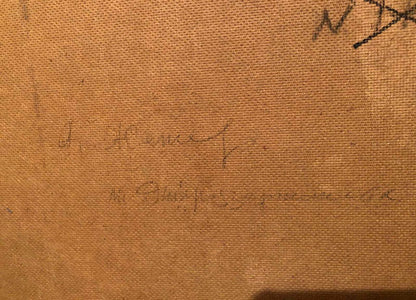 Oil painting Volkhov village Zhezher Anatoly Mikhailovich