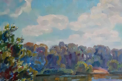 Oil painting Summer Nature Landscape 
