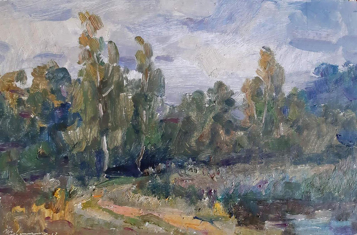 Oil painting Wind in the forest Ivan Kovalenko