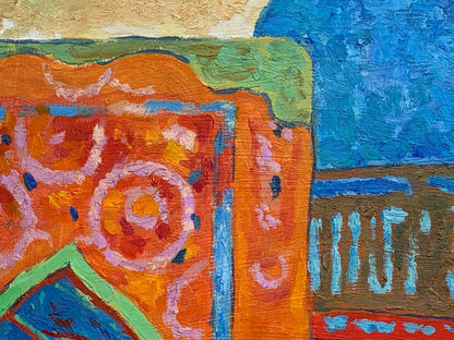 Abstract oil painting East market Victor Kokurin