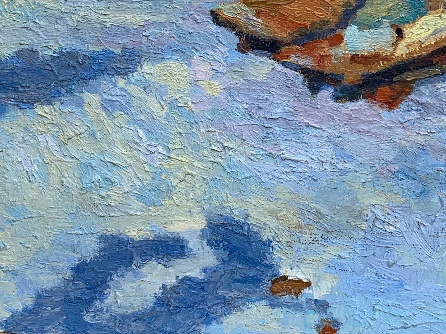 Vladimir Yakovlevich Yukin's rendition of "Stop at the Post Office" in oil painting