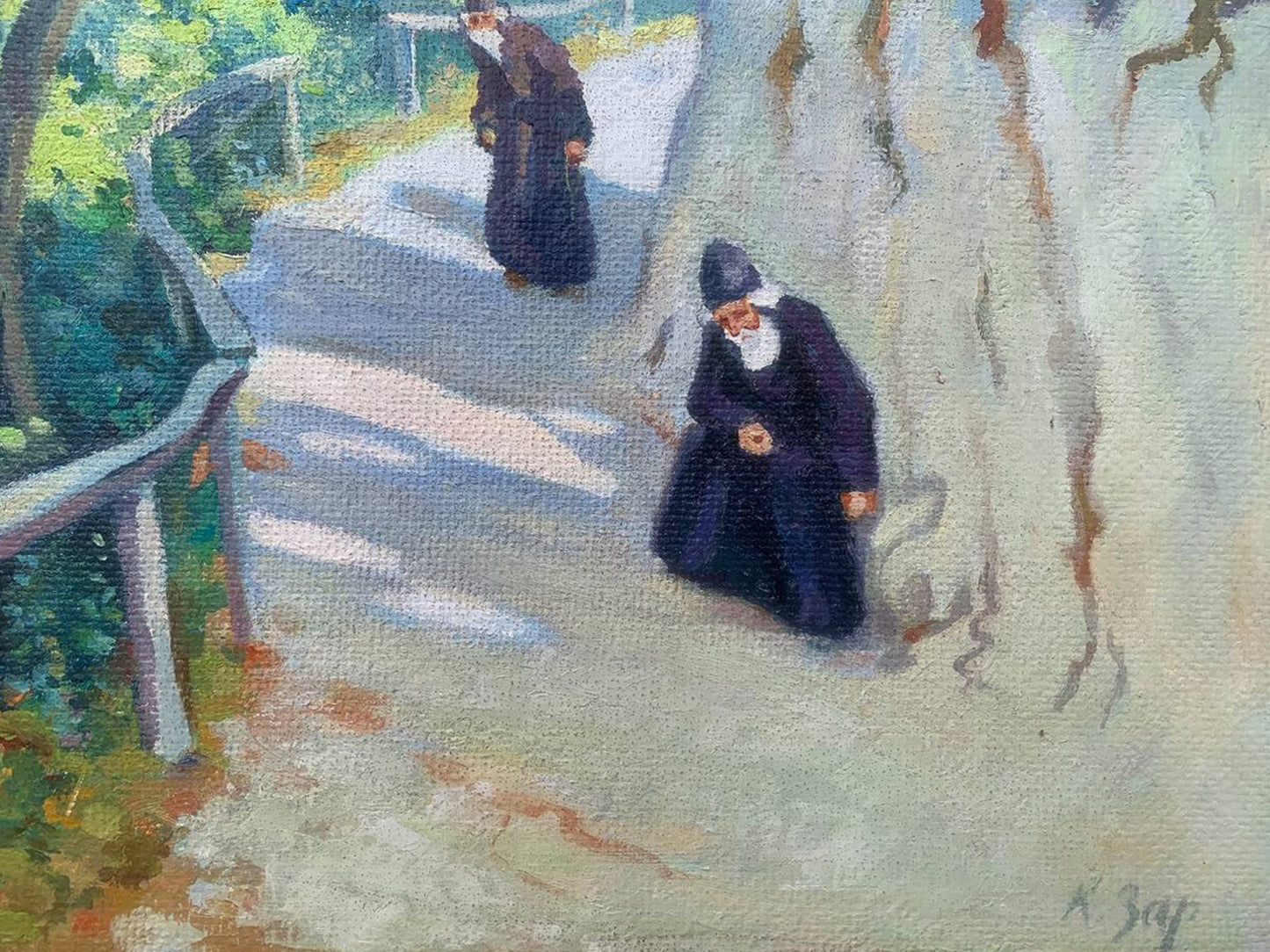 Oil painting Svyatogorsky monastery Konstantin Vasilyevich Zaruba