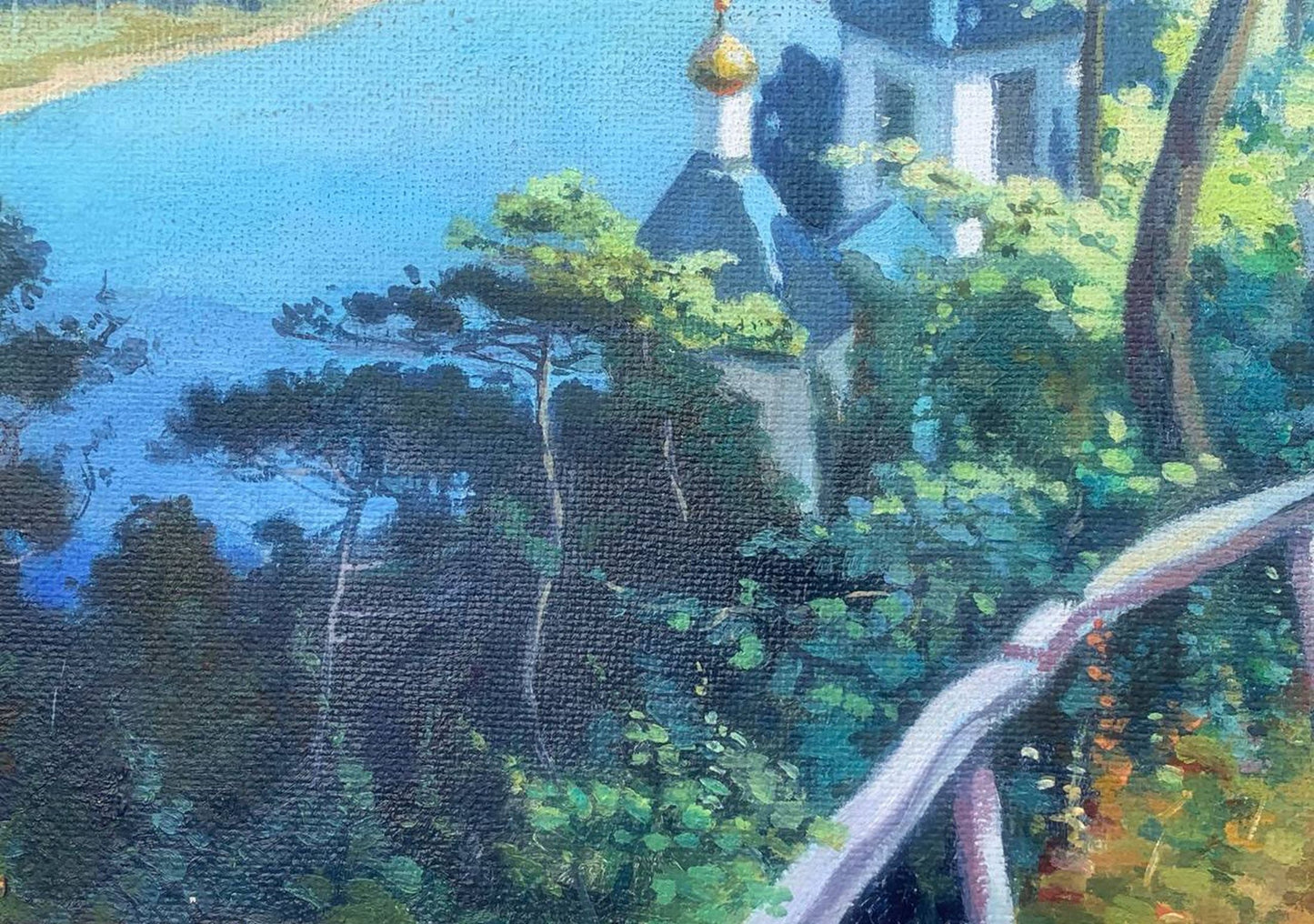 Oil painting Svyatogorsky monastery Konstantin Vasilyevich Zaruba