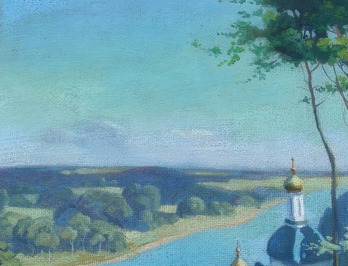 Oil painting Svyatogorsky monastery Konstantin Vasilyevich Zaruba