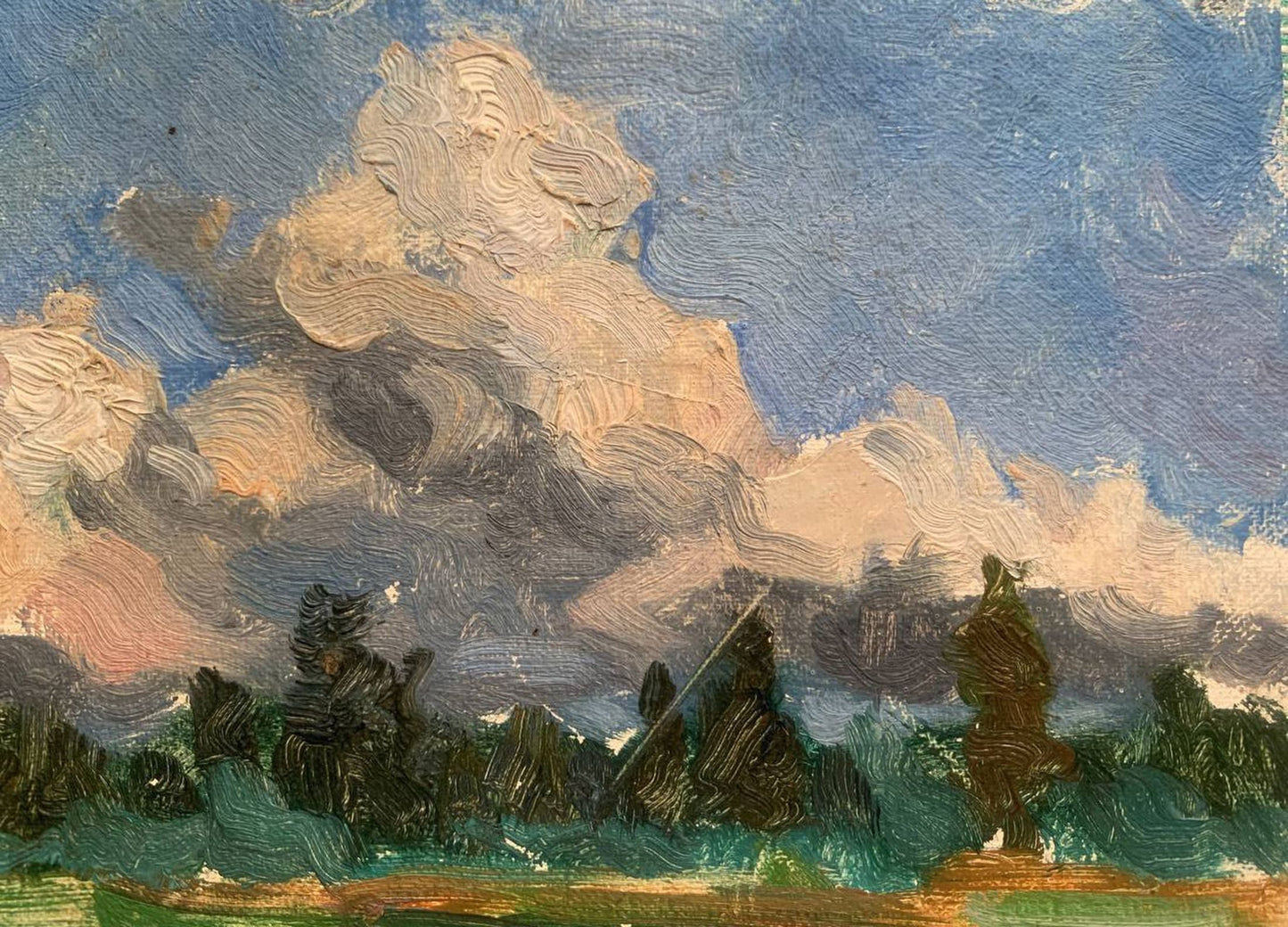 Oil painting Сlouds are running Igor Korotkov